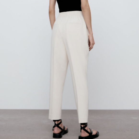 NWT Zara Straight Leg Ecru Pants, Size XS - Picture 3 of 10